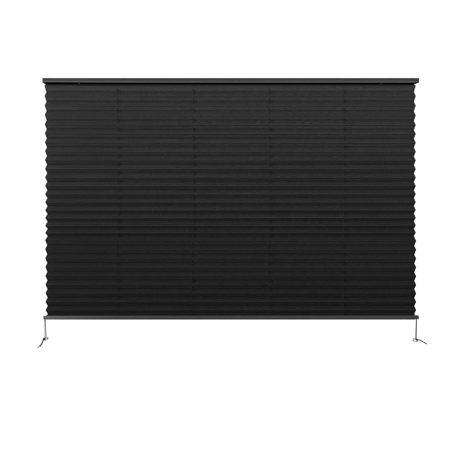 Dulepax Rv Pleated Shades - 50'' W X 32'' L Black Rv Window Blinds For Camper, Travel Trailers And Motorhome Windows