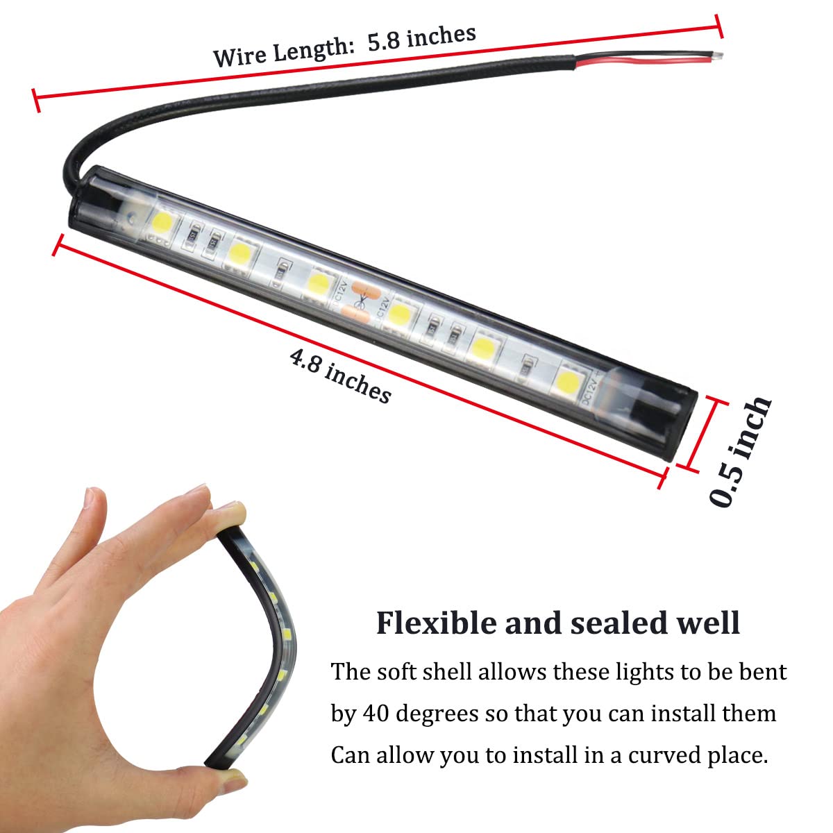 Boaton Marine LED Night Fishing Lights - 10Pcs Green, No Drilling Install Boat Deck Courtesy Lights, Model 996299540