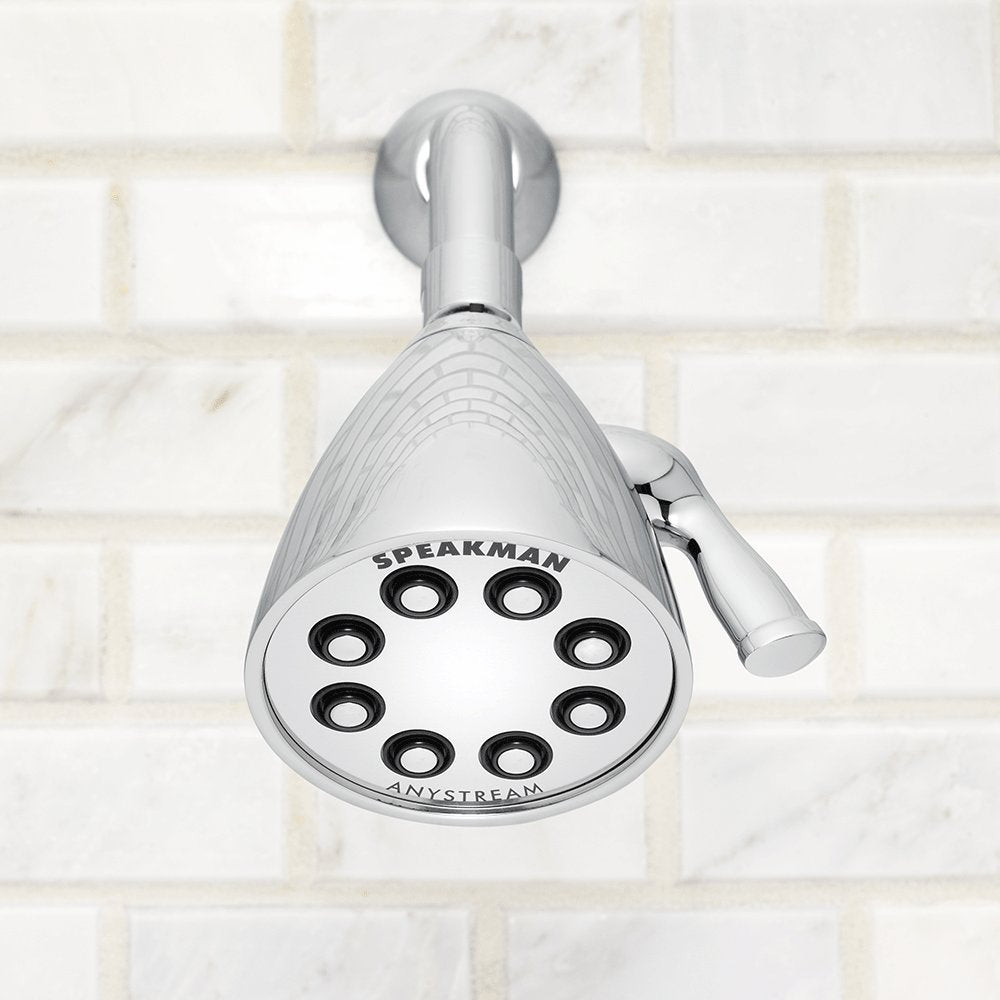 Speakman S-2251 Signature Icon Anystream High Pressure Shower Head, 2.5 GPM, Solid Brass, Polished Chrome Finish