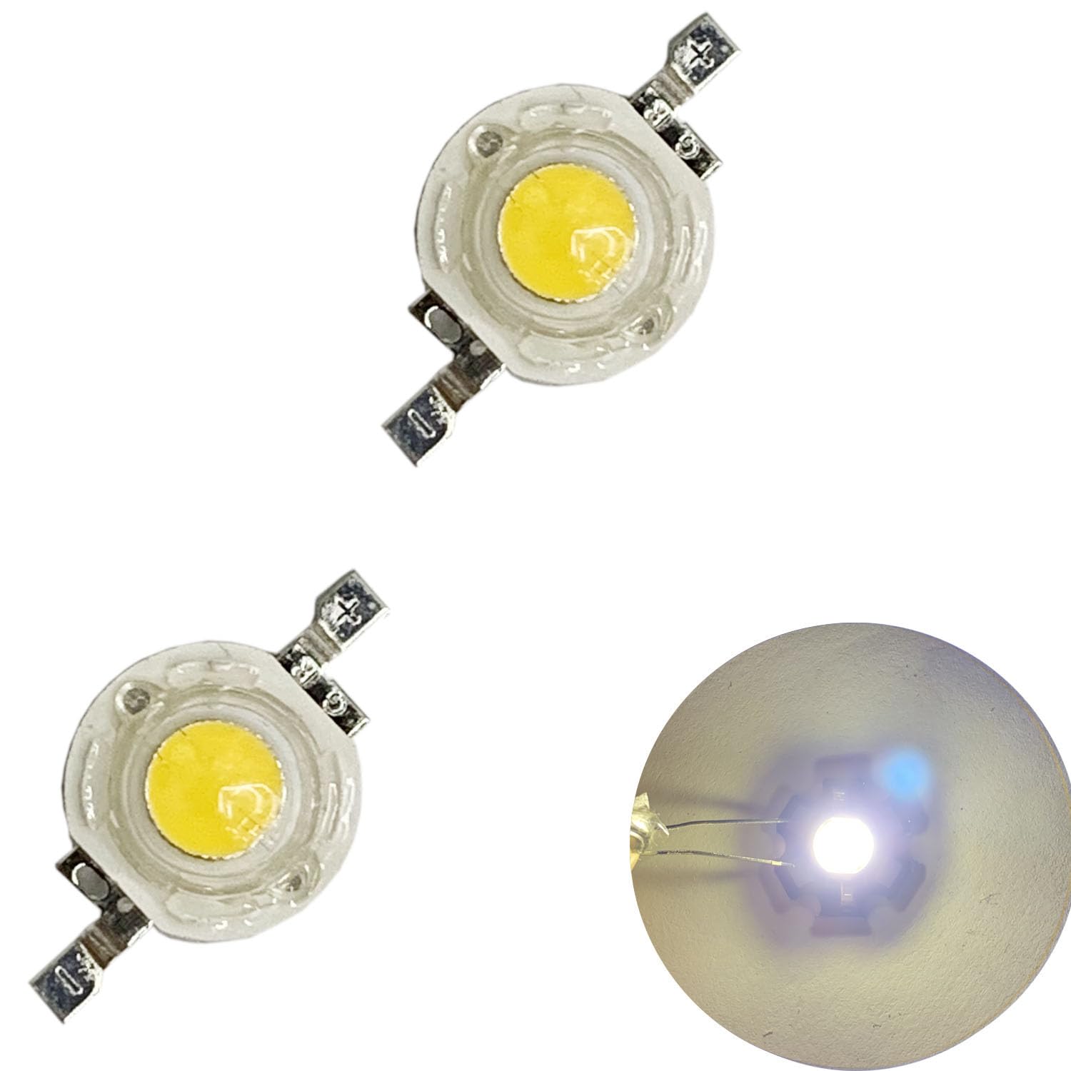 Topxcdz 50 Pcs Led Cob Lamp Chip 3W Nature White Dc 3.2-3.6V Input 600Ma-700Ma 260-280Lm Led Bulb Diode Smd For Diy Led Floodlig