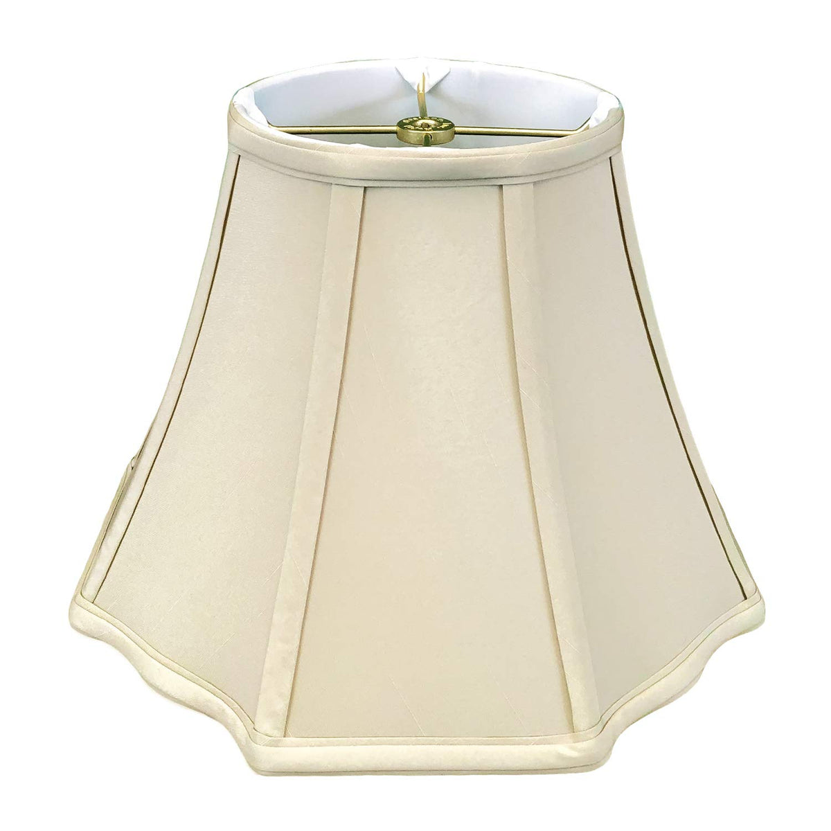 Royal Designs, Inc. Flare Bottom Outside Corner Scallop Lamp Shade, BS-701-20BG, Beige, 11 x 20 x 14