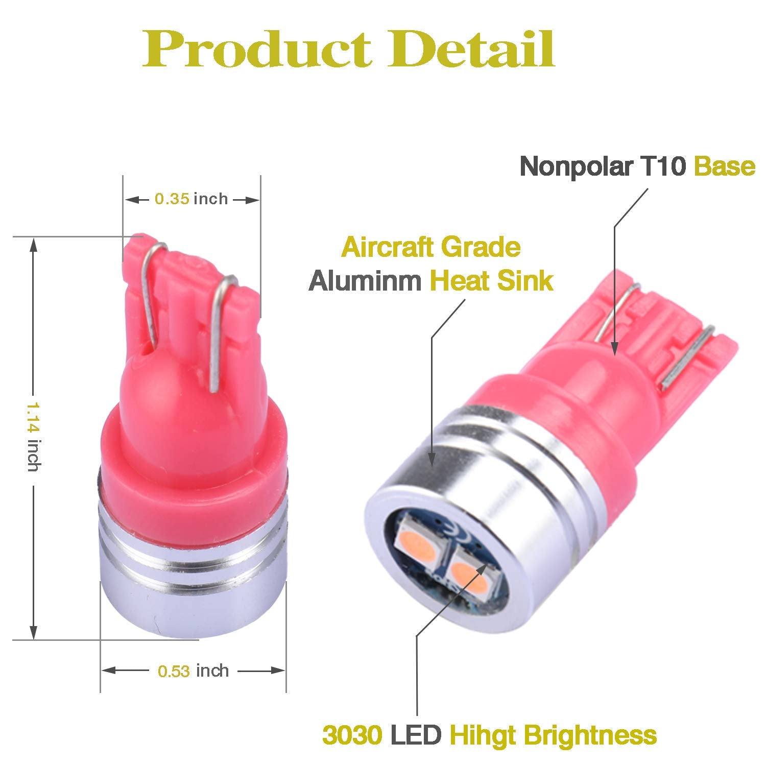 Ibrightstar Extremely Bright 3030 Chipsets 168 175 194 2825 W5W T10 Wedge Led Bulbs For License Plate Interior Map Dome Trunk Lights, Purple