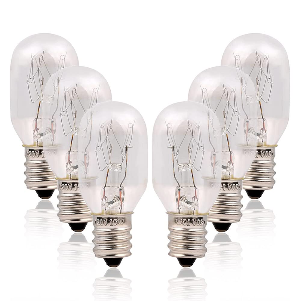Parts Express Himalayan Salt Lamp Bulbs Original Salt Lamp  6Pack E12 Candelabra Base Replacement Light Bulbs  15 Watt Incandescent Bulbs for Plug-in Night Light (6  E12 15W T20)