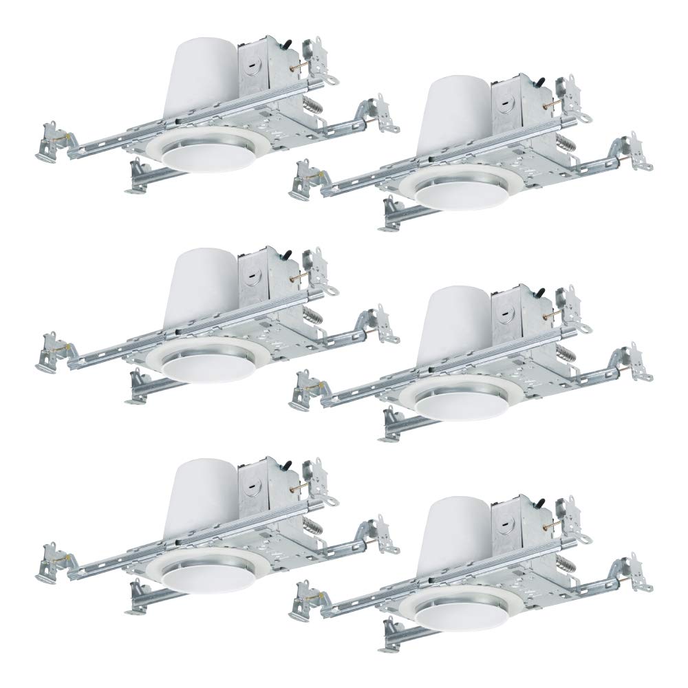 Halo Recessed H99TAT-6PK Housing Non-IC, Air-Tite Shallow Ceiling 120V Incandescent (6 Pack), 4