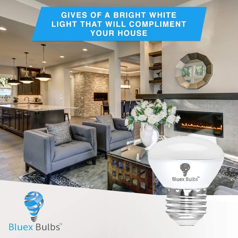 4 Pack R14 Led Bulb 4W E26 Base Mini Reflector Floodlight Light Bulb Dimmable 5000K Daylight - 40W Equivalent - Mini Light Bulbs