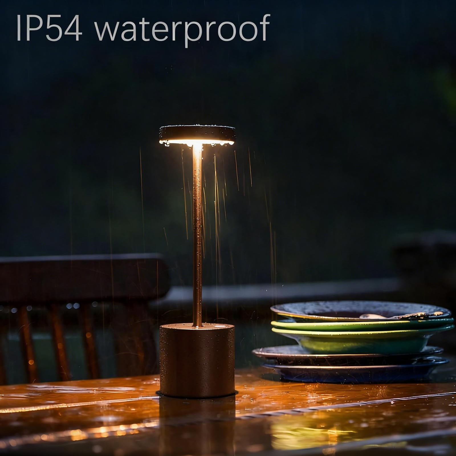 Barryca Rechargeable Cordless Table Lamp, Metal Dimmable Led Light, 2 Pack, Mocha, Portable For Indoor/Outdoor Use