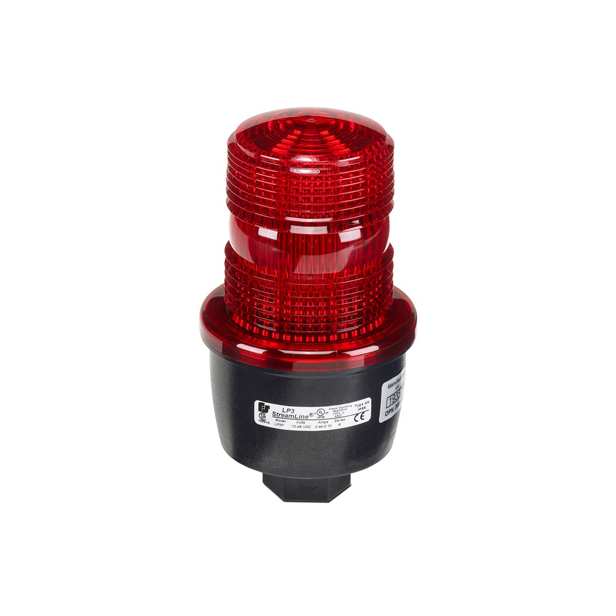 Federal Signal Low Profile Warning Light, Strobe, Red (LP3P-012-048R)