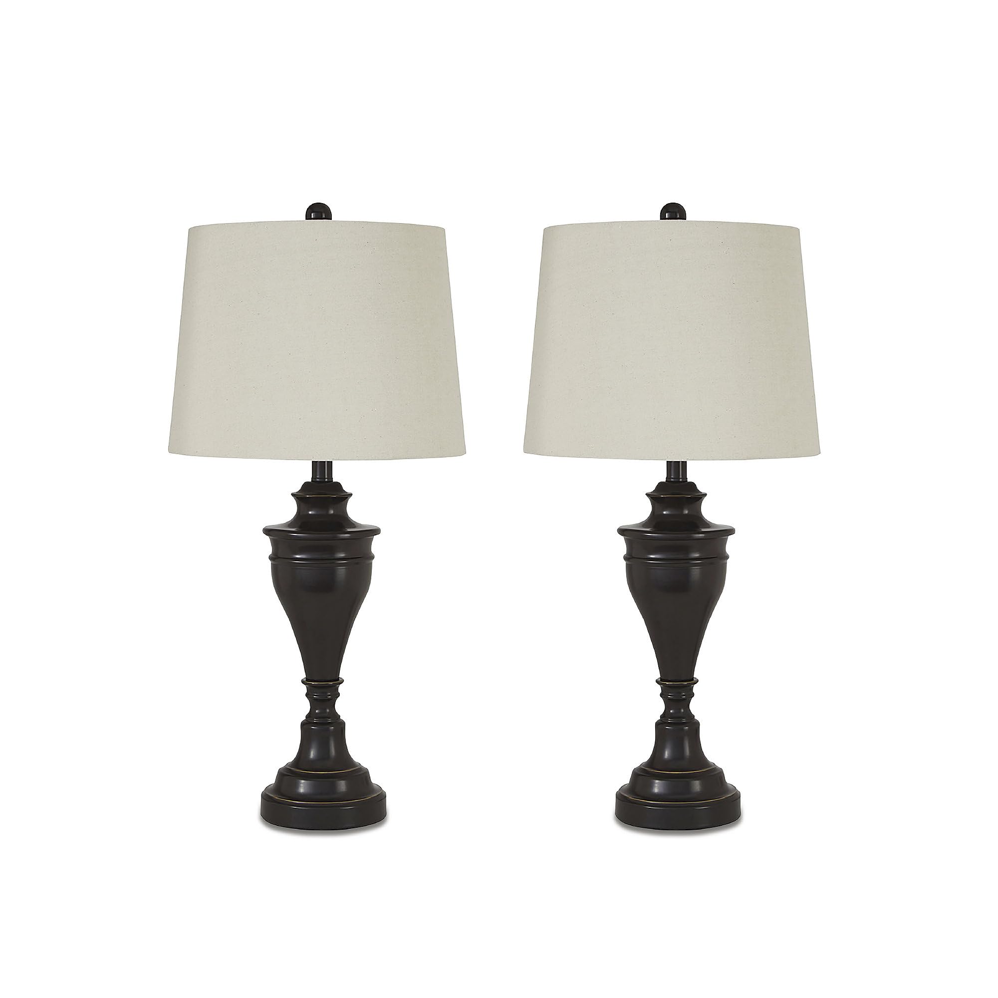 Signature Design by Ashley Darlita Table Lamp, 29in, Metal & Fabric Shade, Bronze Finish, Model L204024, 2 Count