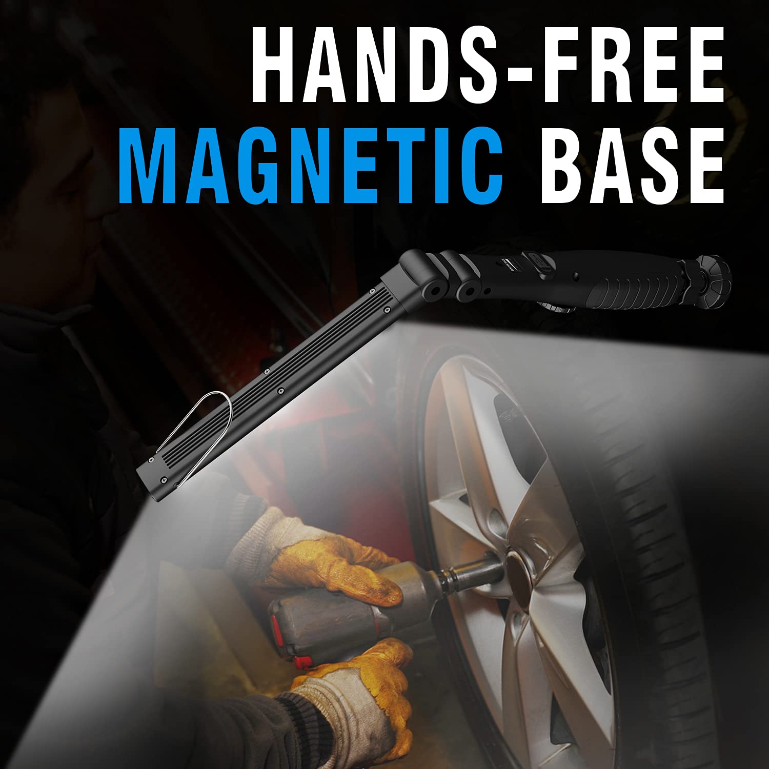 Dr. Prepare Led Work Light, 700 Lumens Foldable Rechargeable Work Light, Cordless Portable Magnetic Cob Led Work Light, 3200Mah