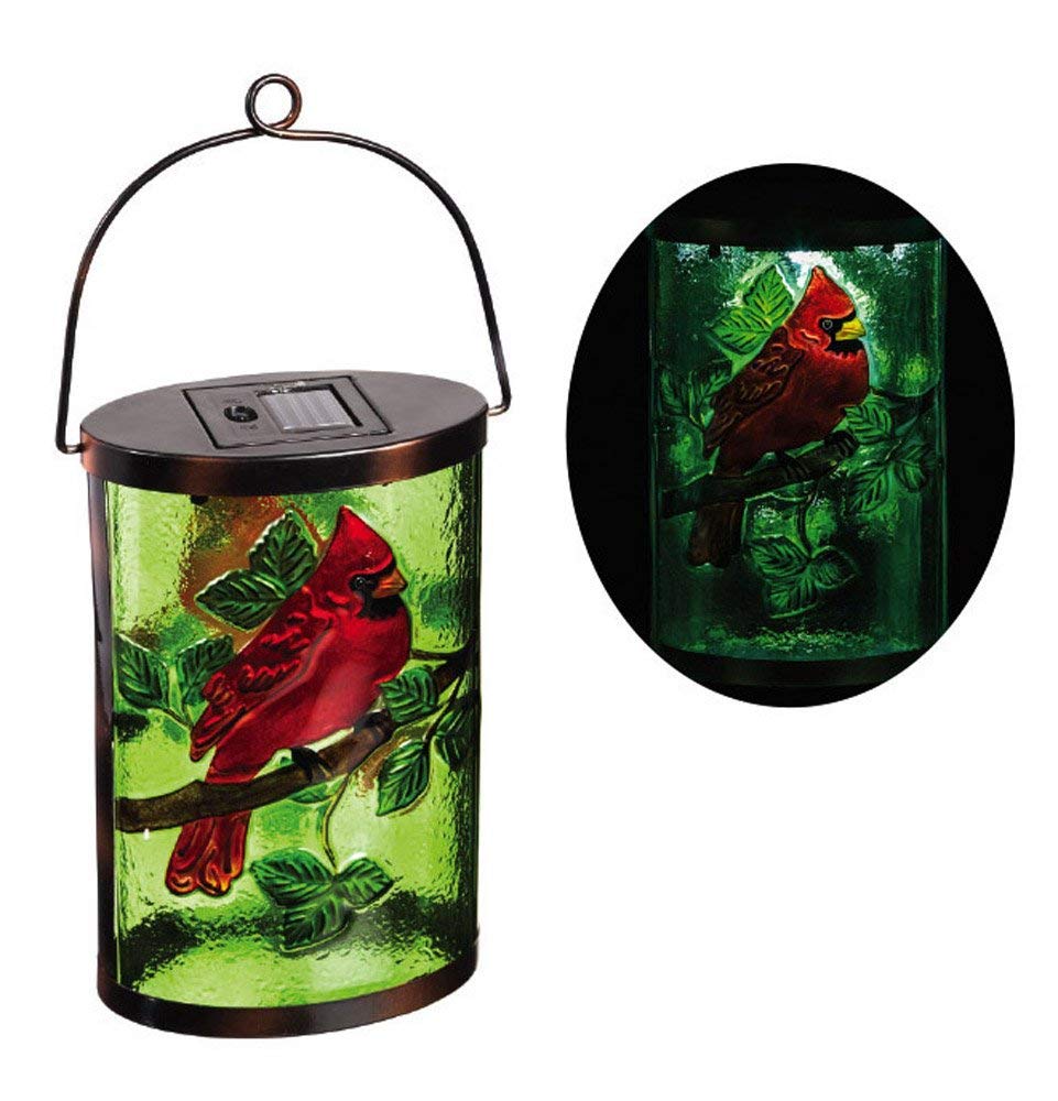 New Creative Solar Lantern - Glass, Green, 6 x 14.75 x 3.7 inches
