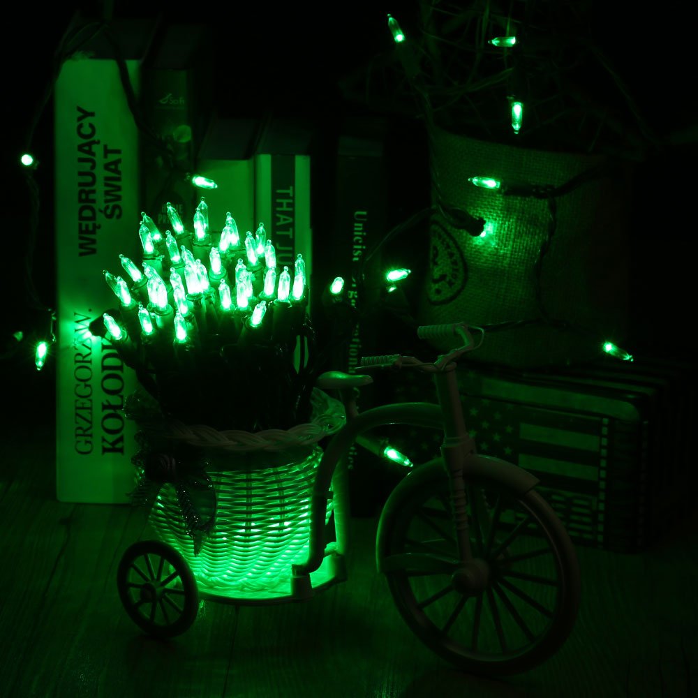 Brizled 33ft 100 LED Green Halloween String Lights, Waterproof, UL Certified, Model HHGDHLLG001