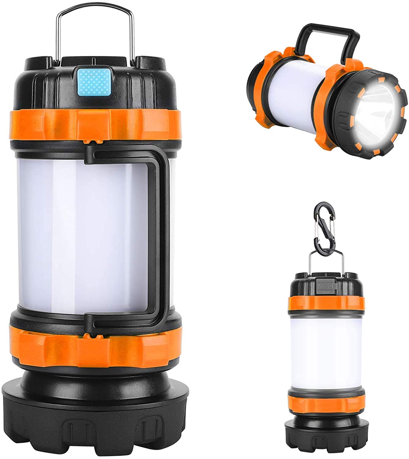 Camping Lantern Rechargeable , Alpswolf Camping Flashlight 4000 Capacity Power Bank,6 Modes, Ipx4 Waterproof, Led Lantern Campin