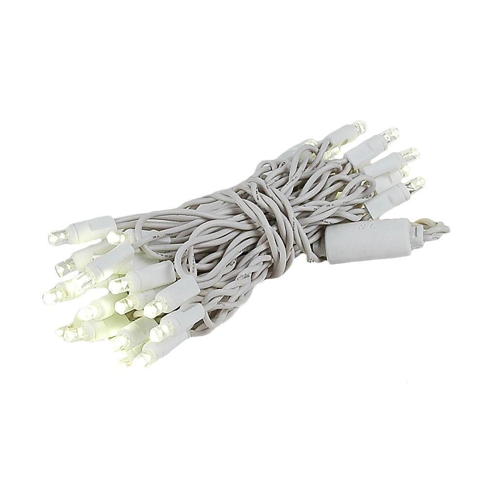 Novelty Lights 35 Light LED Mini String Light Set, Warm White, 13.5 Feet, Non-Connectable, White Wire, Model MRD-35B-2