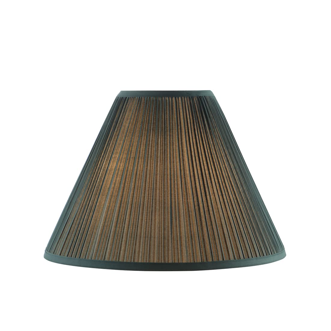 Aspen Creative 33193, Transitional Hardback Empire Shaped Mushroom Pleated Dark Green Spider Shade, 6'' Top X 16'' Bottom X 12''