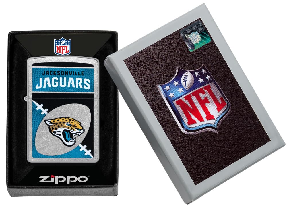 Zippo Nfl Jacksonville Jaguars Street Chrome Pocket Lighter