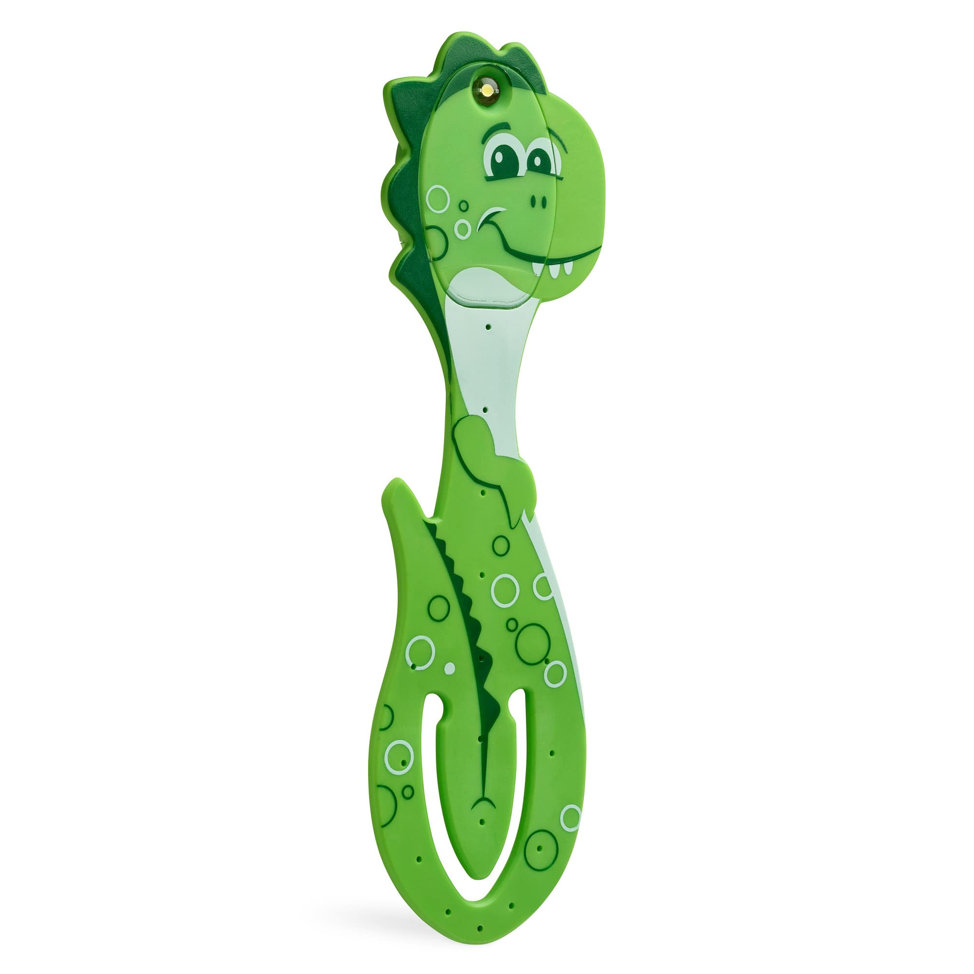 Gifts For Readers & Writers Bookmark Reading Light Dino Green - 2In1 Clip On Bookmark Kids Book Light For Reading Night In Bed,