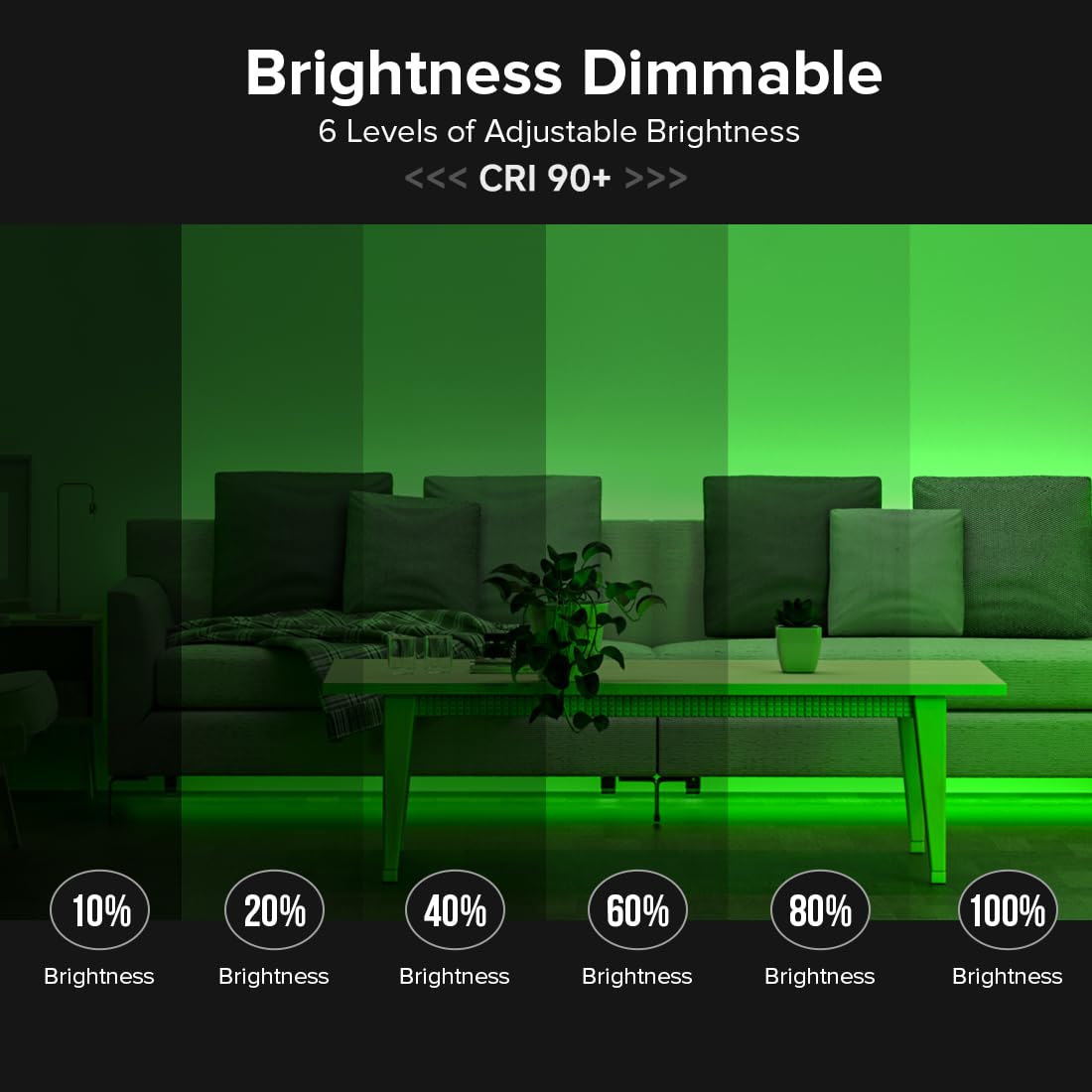 Btf-Lighting Fcob Usb Powered Green Color Cob Led Strip Lights 3.28Ft 320Leds 5V 8Mm Width 90+ High Cri Ultra Bright Flexible Light For 3D Printer Tv Backlight Display Cabinet Pc Diy Decor