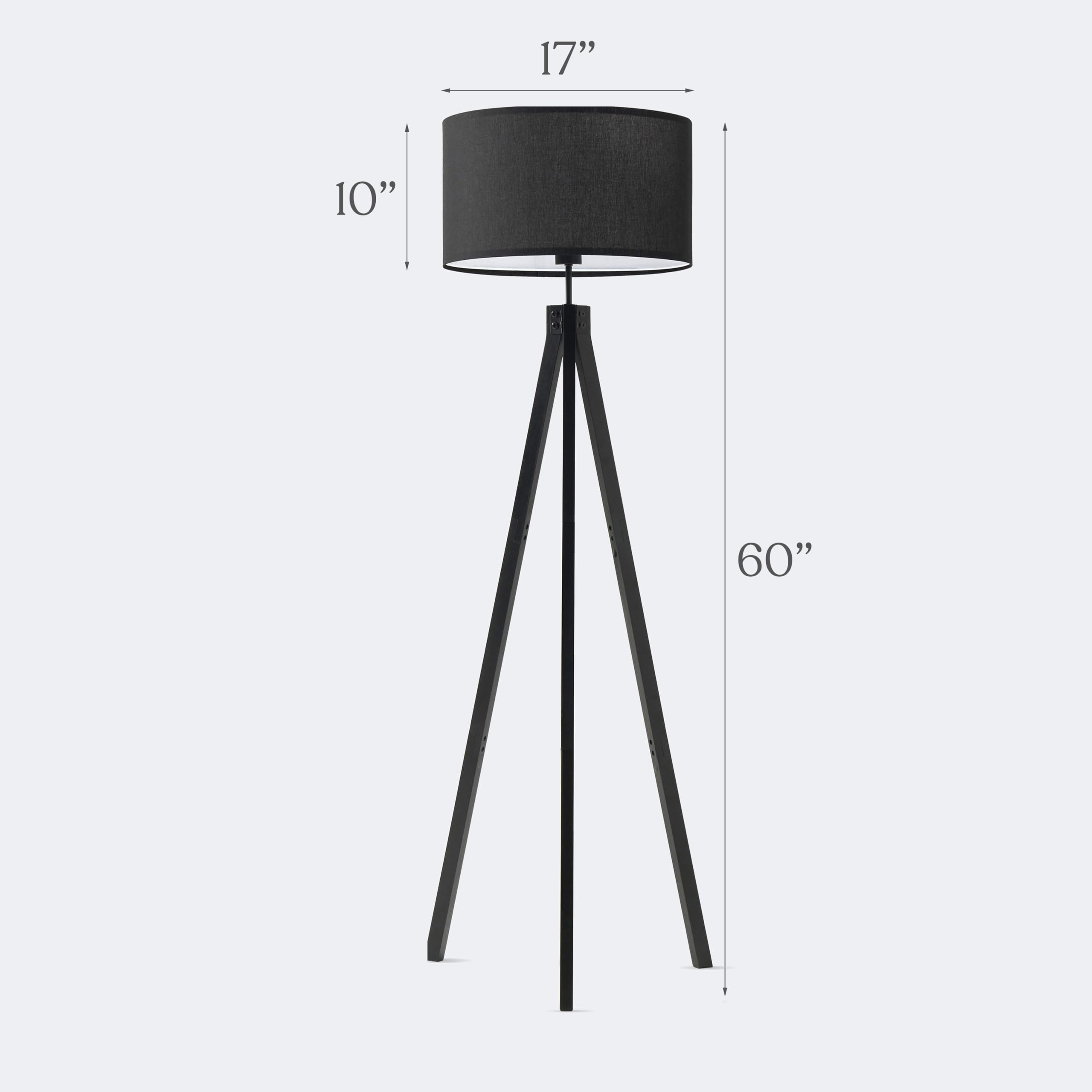 Brightech Eden Tripod Led Floor Lamp - Mid Century Dimmable Modern Light For Contemporary Living Rooms - Tall Free Standing Lamp