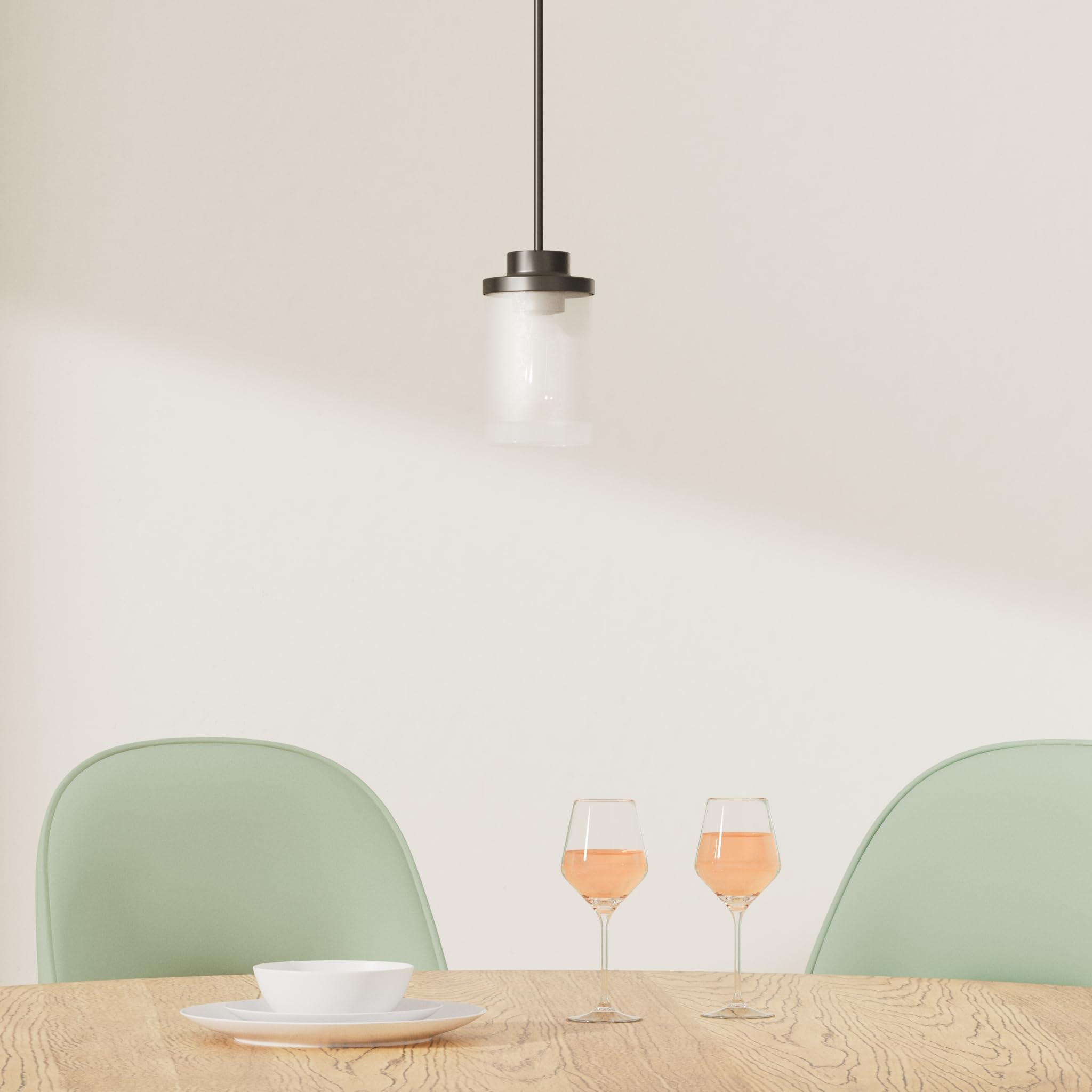 Tengxin Modern Pendant Light, Matte Black Pendant Lights Kitchen Island,Farmhouse Pendant Lighting For Dining Room Bedroom Bar O