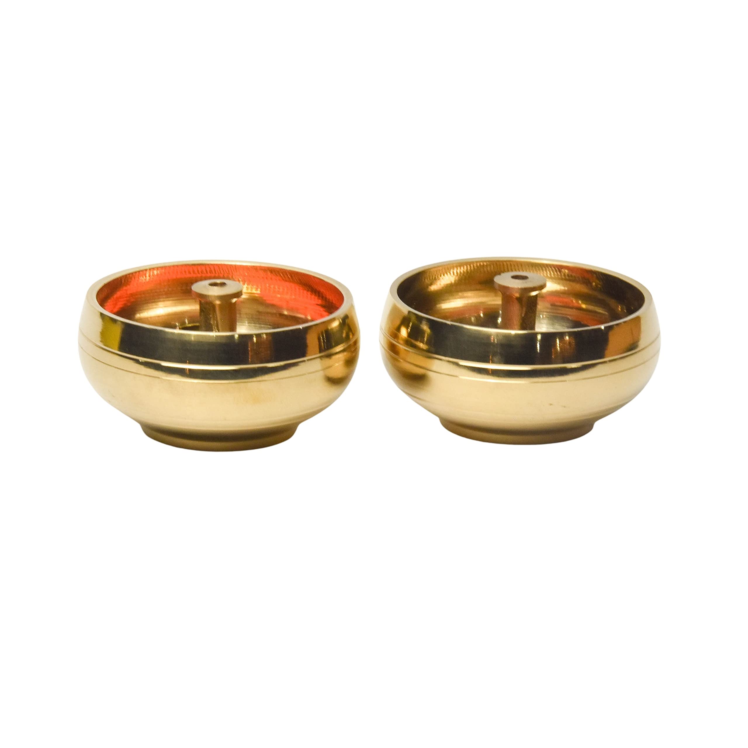 Bhimonee Decor Pure Brass Kuber Pyali Deep, Deepak, Diya for Pooja Purposes, 1.25 Inches, 140 gm