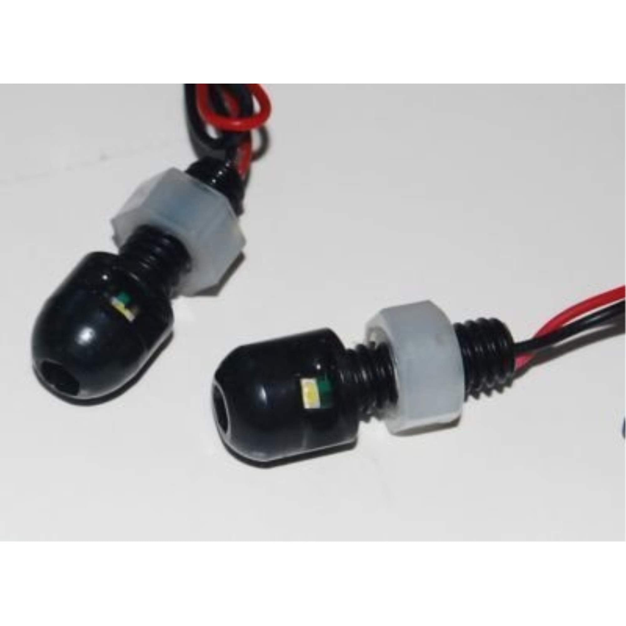 (W) Black Tag Led Light Bolt Motorcycle Dual Sport License Plate Relocation White MX