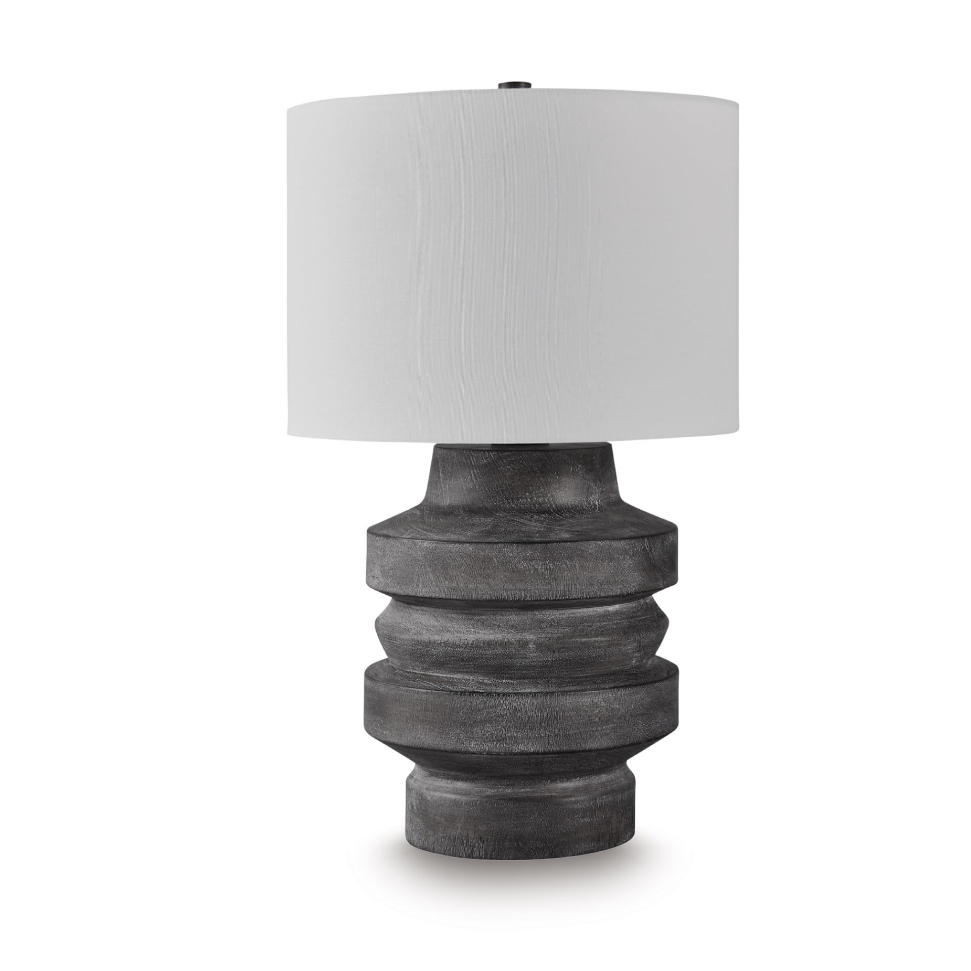 Signature Design by Ashley Wahida Modern Polyresin Table Lamp with 3-Way Switch, Gray