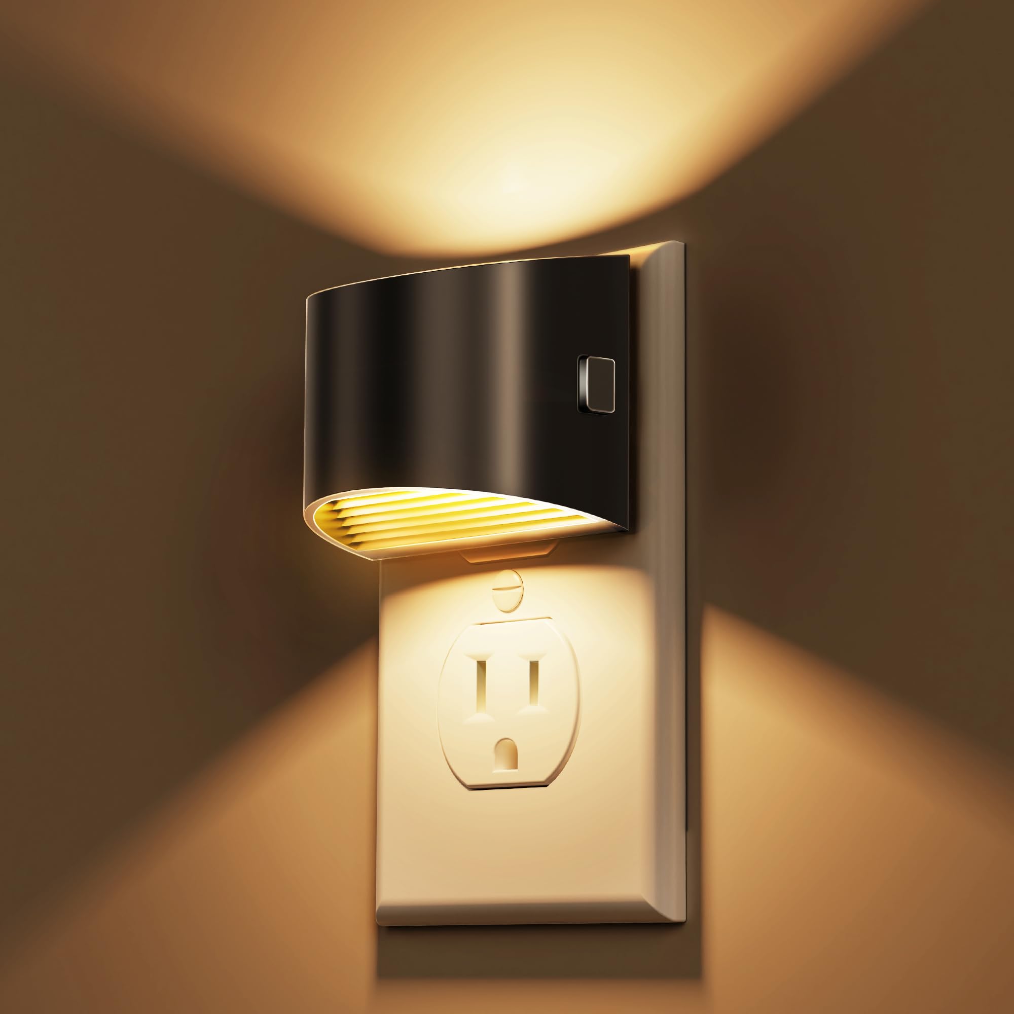 L LOHAS LED Night Lights, Dusk to Dawn Sensor, Brightness Adjustable, 2 Pack, Soft White, Model GY10702US-2