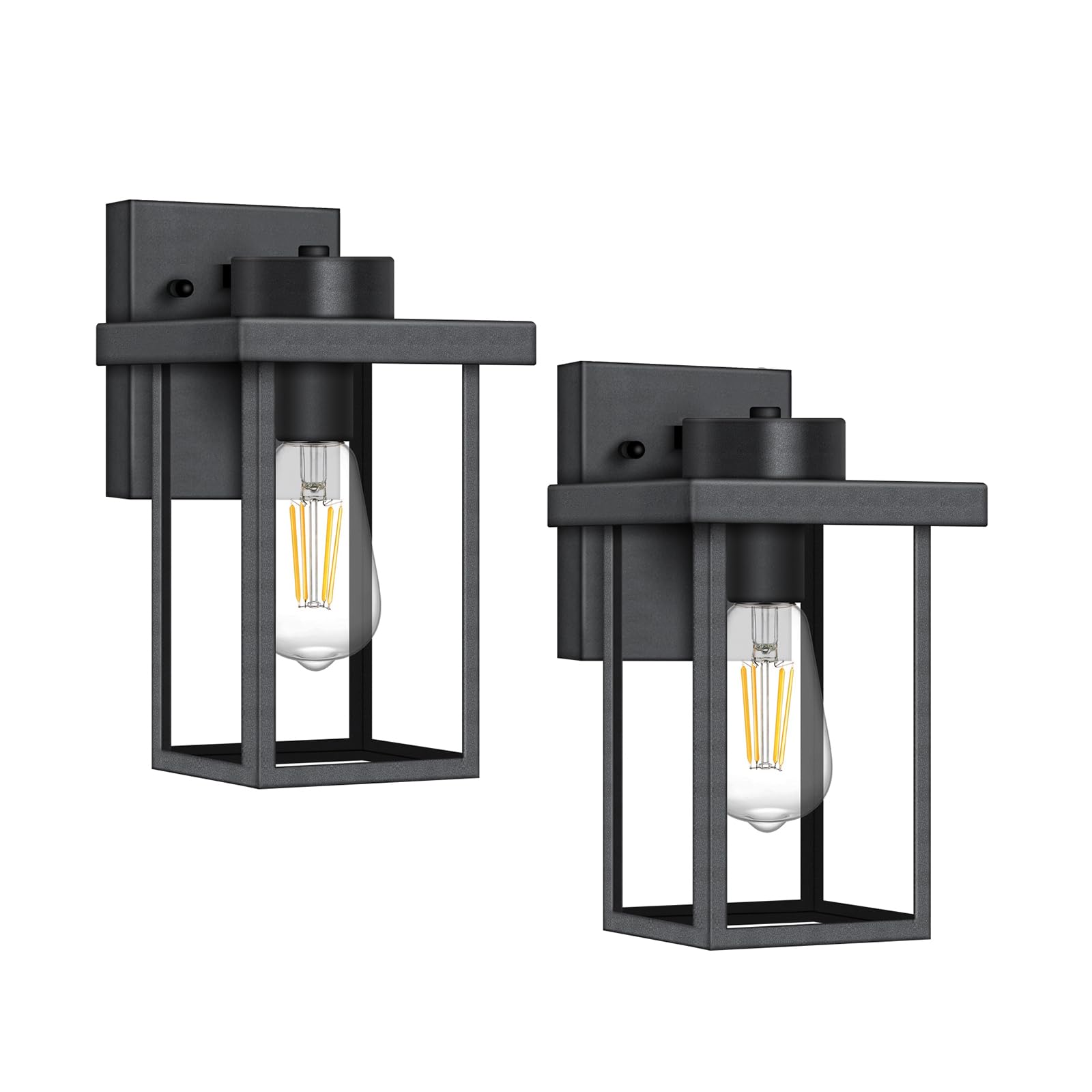 tewei Outdoor Lights for House, 11IN Black Exterior Light Fixtures Anti-Rust Waterproof Outdoor Wall Lantern, Outside Wall Sconc