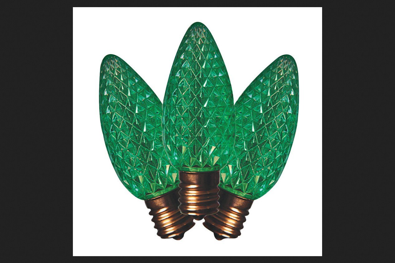 Holiday Bright Lights Led C9 SMD Bulb Grn Bx25