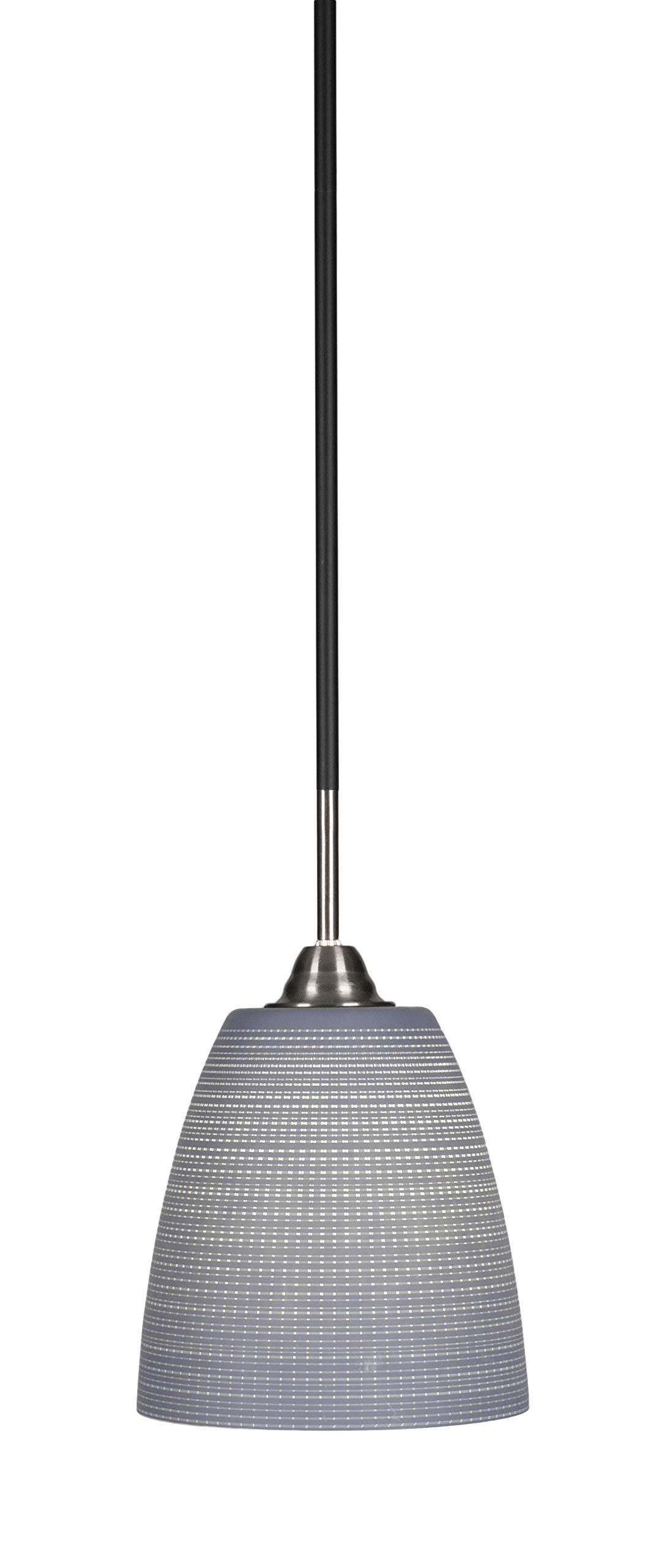 Toltec Lighting Paramount 1 Light Mini Pendant In Matte Black & Brushed Nickel (3401-Mbbn-4072)