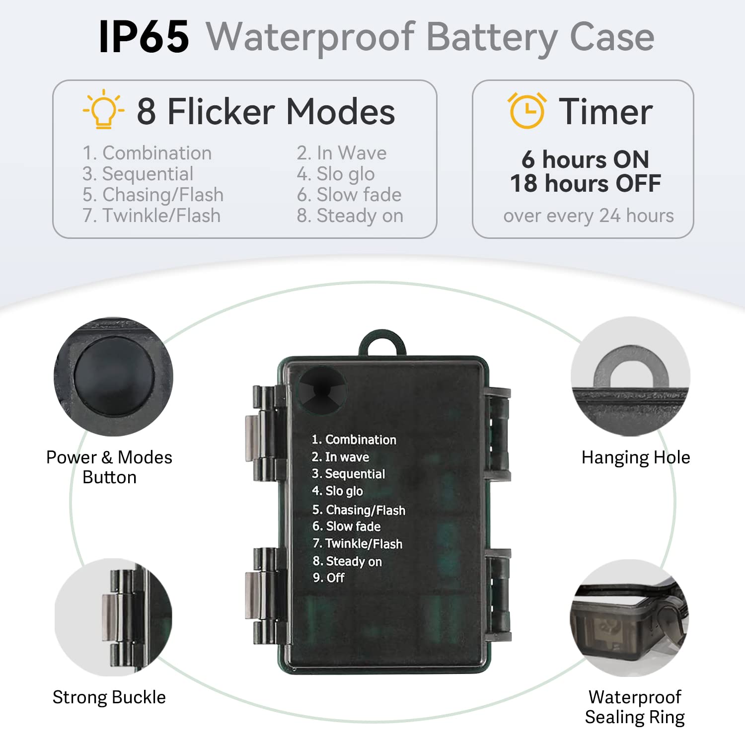 Sukesou Halloween String Lights 33Ft 100Led Blue Fairy Lights For Indoor Outdoor Waterproof Remote Timer Black Wire String Lights For Hanging Garden Party Holiday Halloween Décor