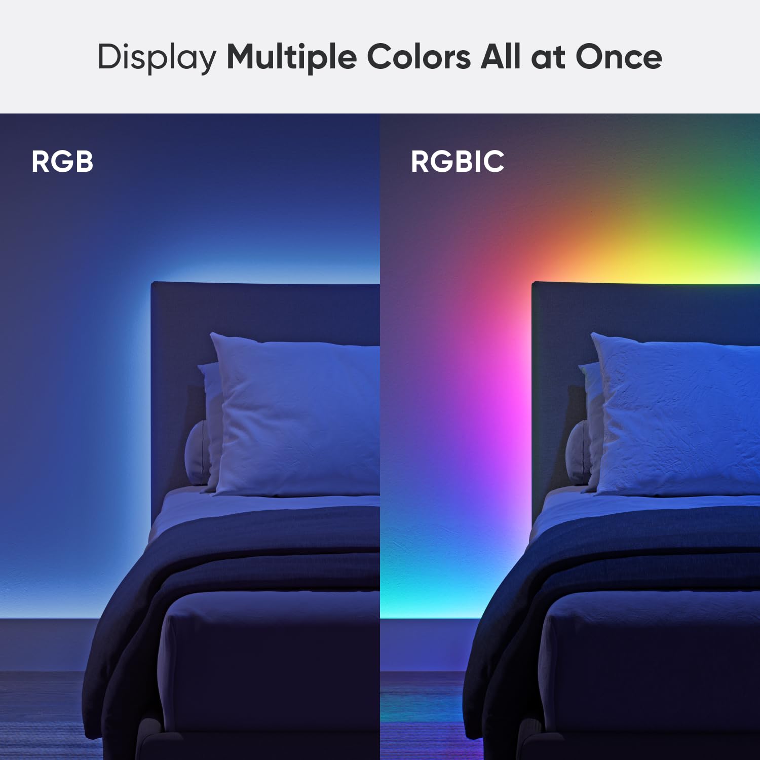 Nanoleaf Essentials Smart Multicolor LED Lightstrip, 200in (5m), Bluetooth & WiFi, RGB & Whites, Model NF085K03-5ALS