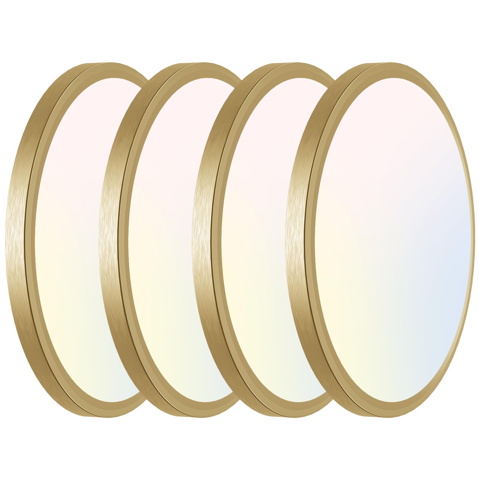 Libtit 7 Inch Golden Flush Mount Light, 15W Aureate Ceiling Light Fixture, 3000K/4000K/6500K Color Selectable, Gilded Round Ligh