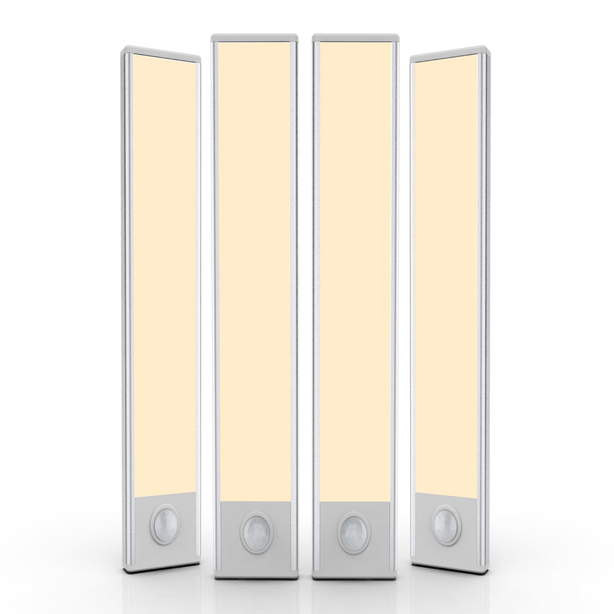 Under Cabinet Lighting, 4 Pack Motion Sensor Light Indoor, Wireless USB Rechargeable Magnetic Closet Lights, 50 LED Under Counte