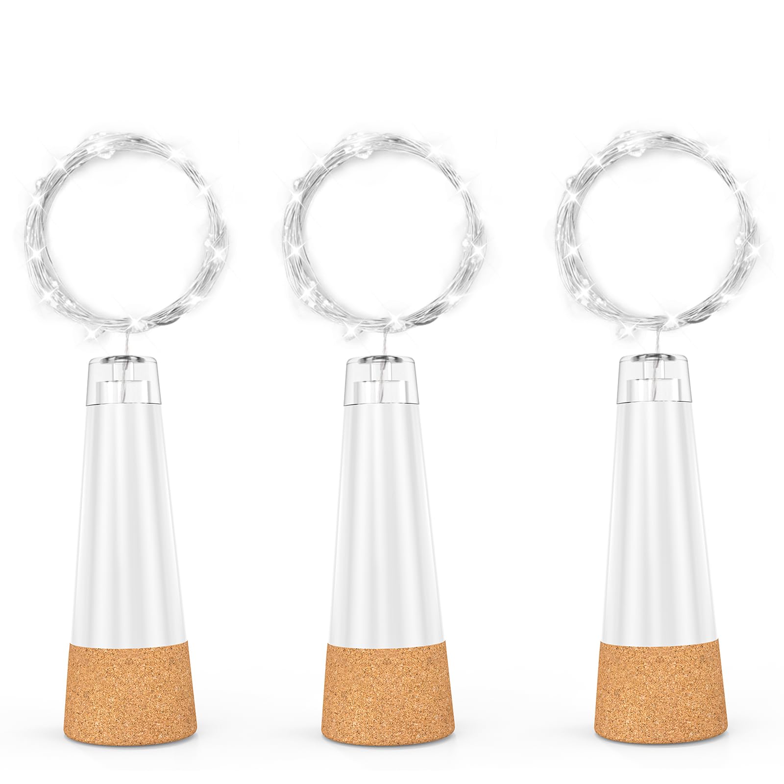 leegoal LED Cork Bottle Lights, Waterproof Rechargeable USB LED String Lights Fairy Lights with 2m 20 LED, Great for DIY, Party, Christmas Decoration, Halloween, Wedding