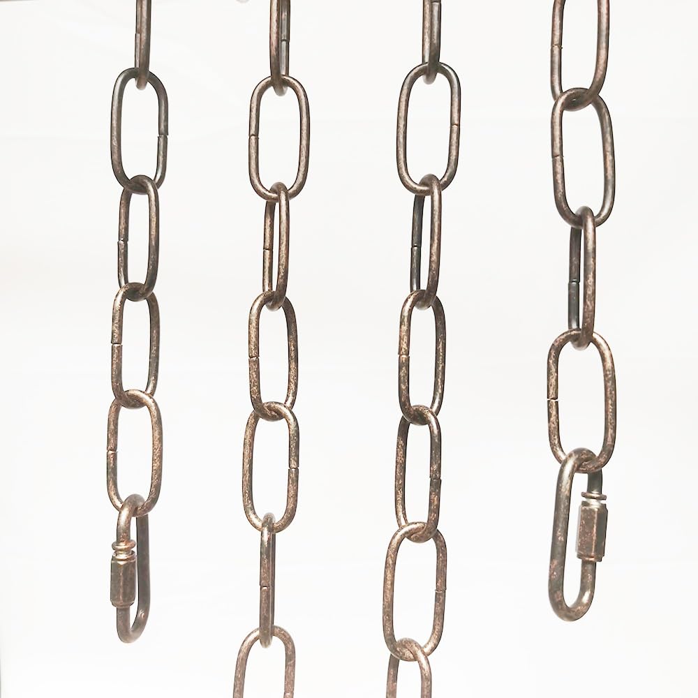 Cufeal 6Ft Aged Bronze Finish Lighting Chain Industrial Style Deco Chain (3Mm)