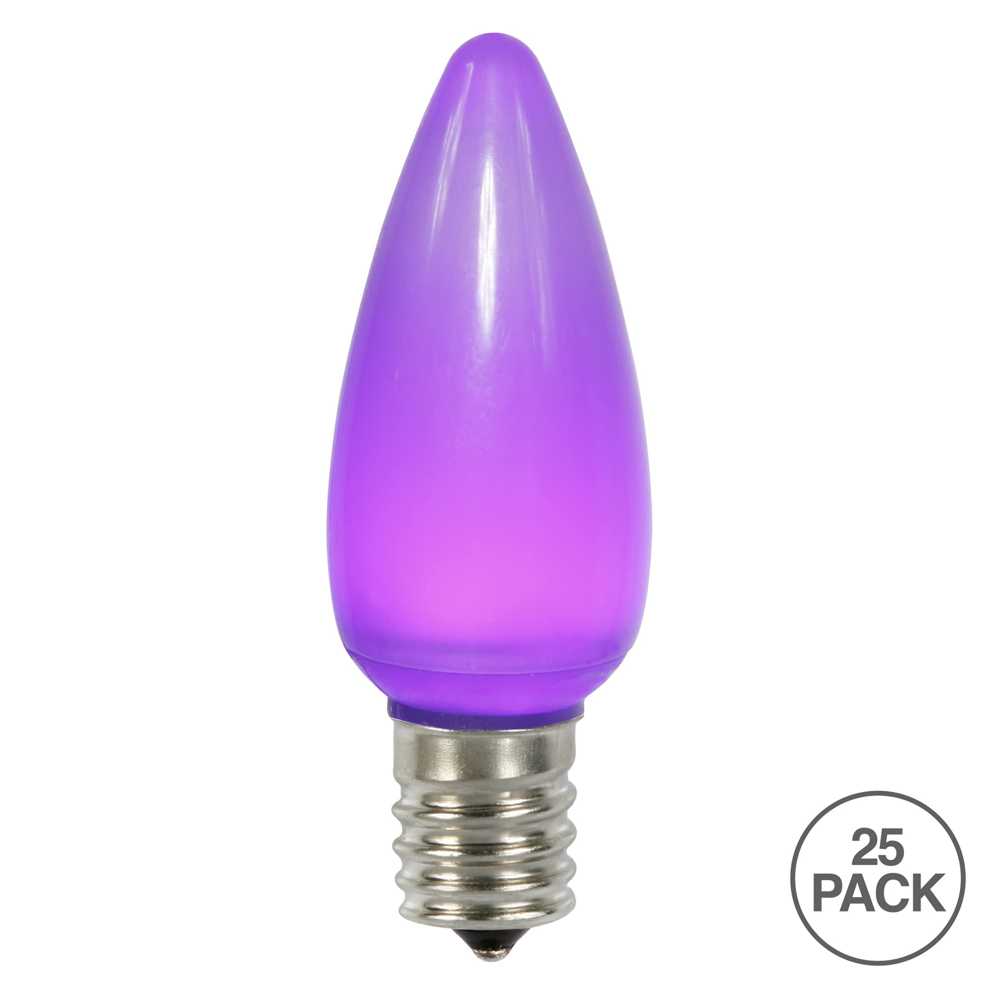 Vickerman C9 Ceramic LED Bulbs, Purple Twinkle, 130V, 0.96 Watts, Model XLEDSC96T-25, 25 Bulbs per Pack