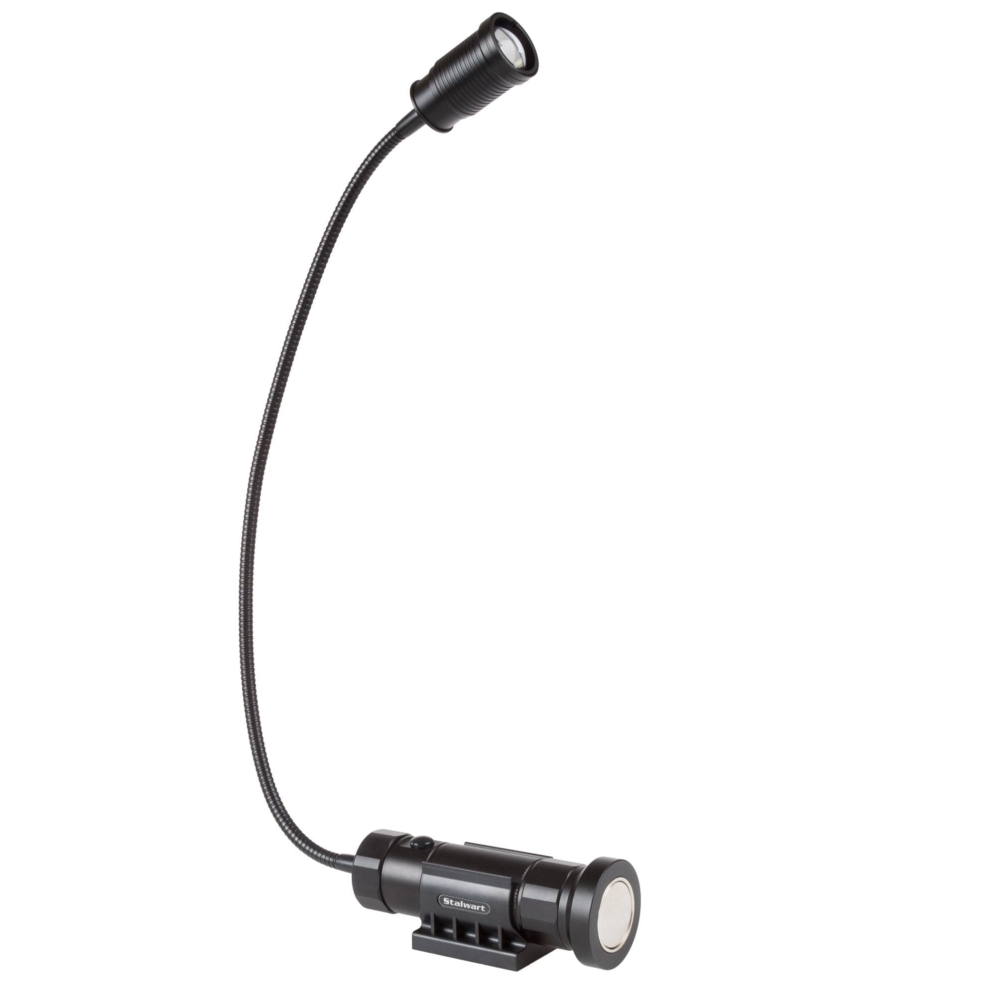 Stalwart Cree Led Work Light - 550 Lumen Magnetic Light Lamp With Flexible Gooseneck - Portable Led Lamp For Sewing, Crafting, Or Workbench (Black)