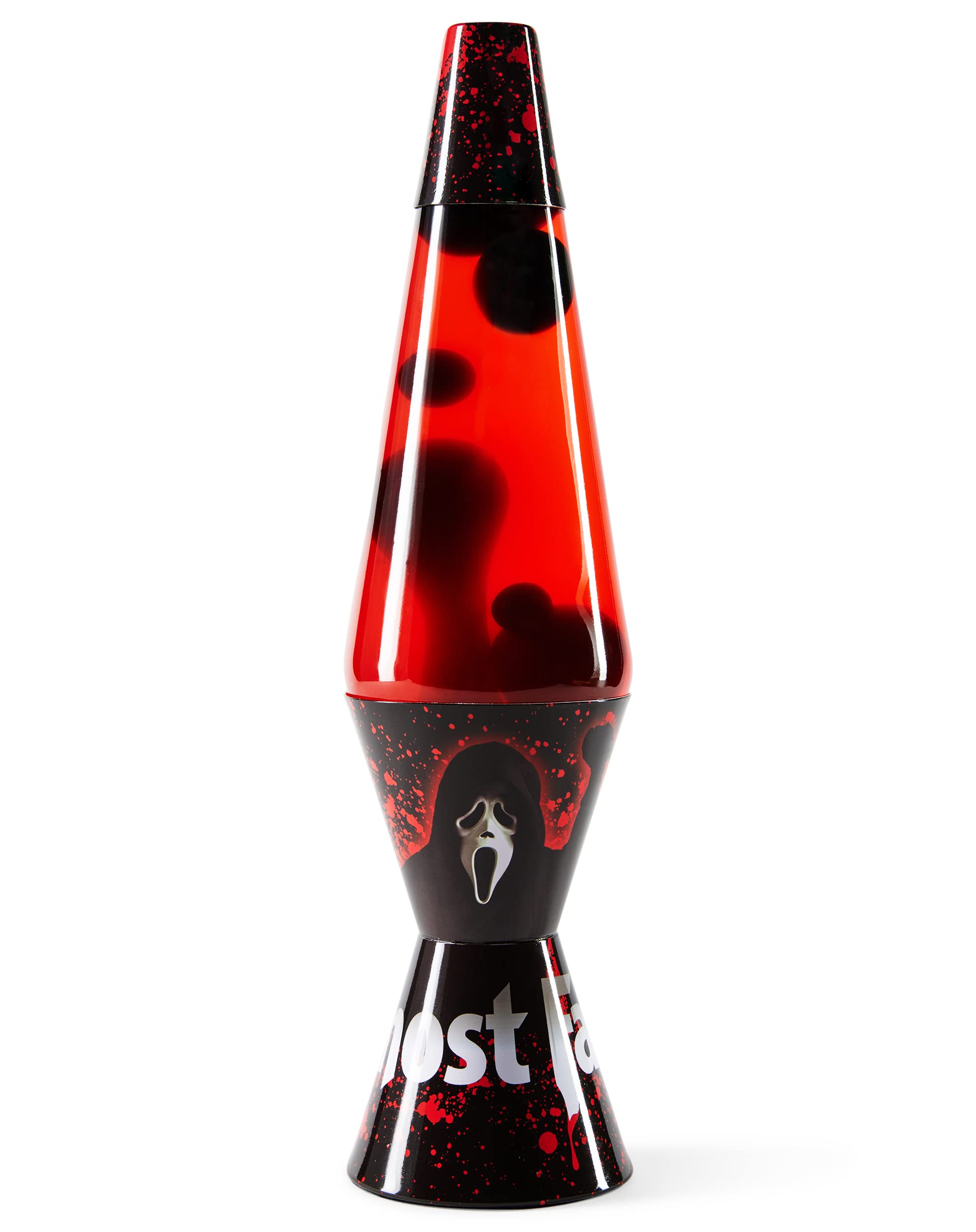 Spencer Gifts Lava Lamp - 14.5in Ghost Face - Black Wax and Red Liquid - Model 03960531