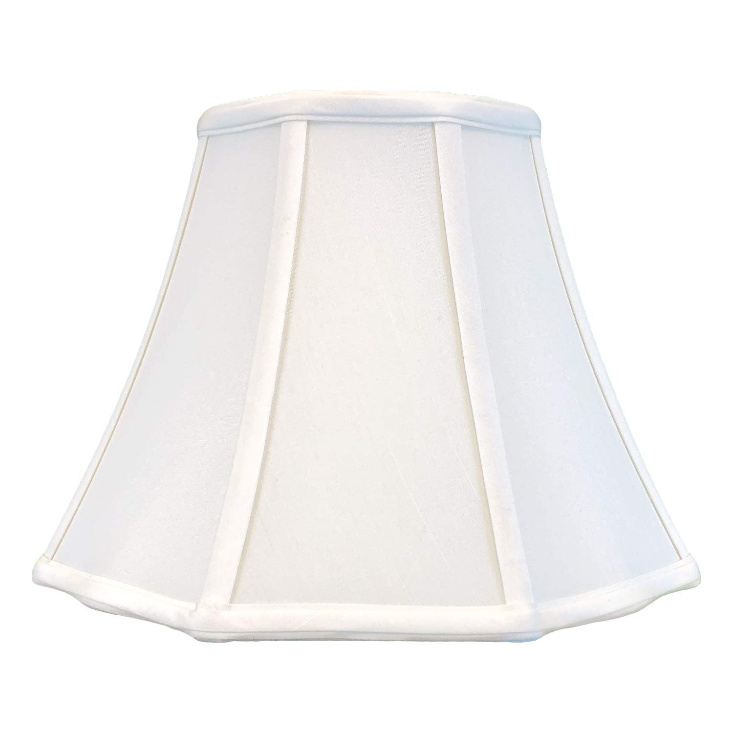 Royal Designs, Inc. Bso-701-16Wh Flare Bottom Outside Corner Scallop Basic Lamp Shade, 9 X 16 X 12, White
