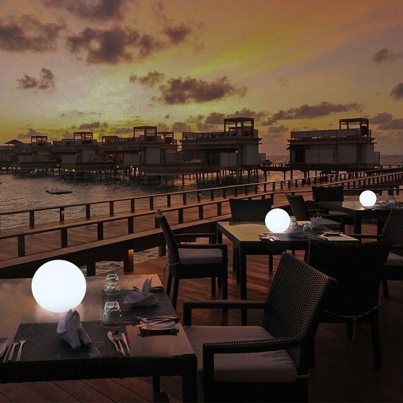 COPU 10-Inch LED Ball Light, Rechargeable RGB Color Changing, Waterproof Mood Lamp for Indoor/Outdoor, Model COPU