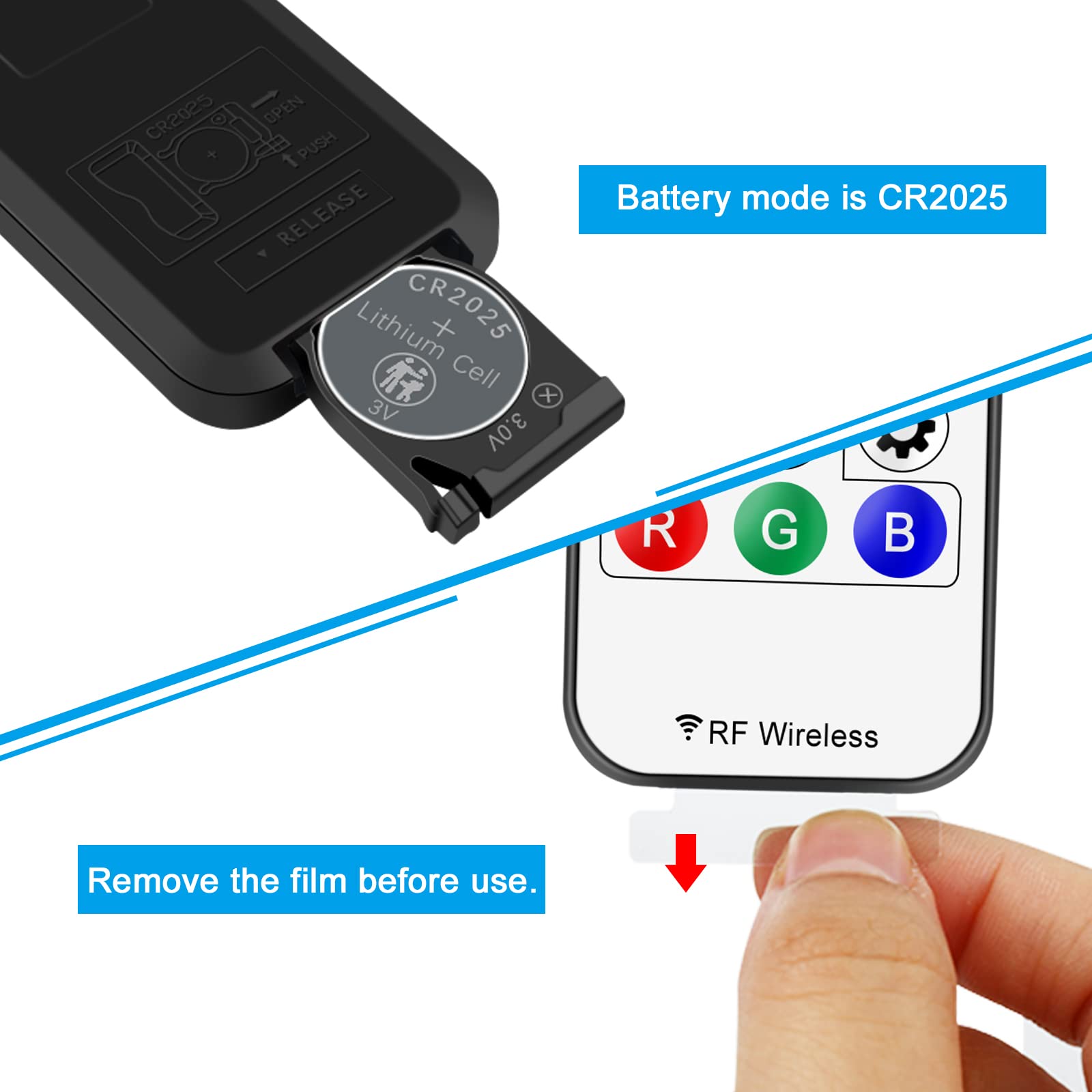 Rgbzone 3-Pin Led Controller, Rf Wireless Remote Control, Dc5V/12V/24V Mini Led Controller For Dream Color Ws2812B Ws2812 Ws2811 Led Light Strips (21 Key)
