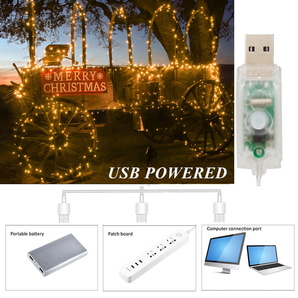 Solhice 50Ft Christmas Lights Color Changing, 150 Led Indoor Xmas Tree String Lights Usb Powered For Car, Rgb Twinkle Light For Bedroom Outdoor Decor With Remote Control