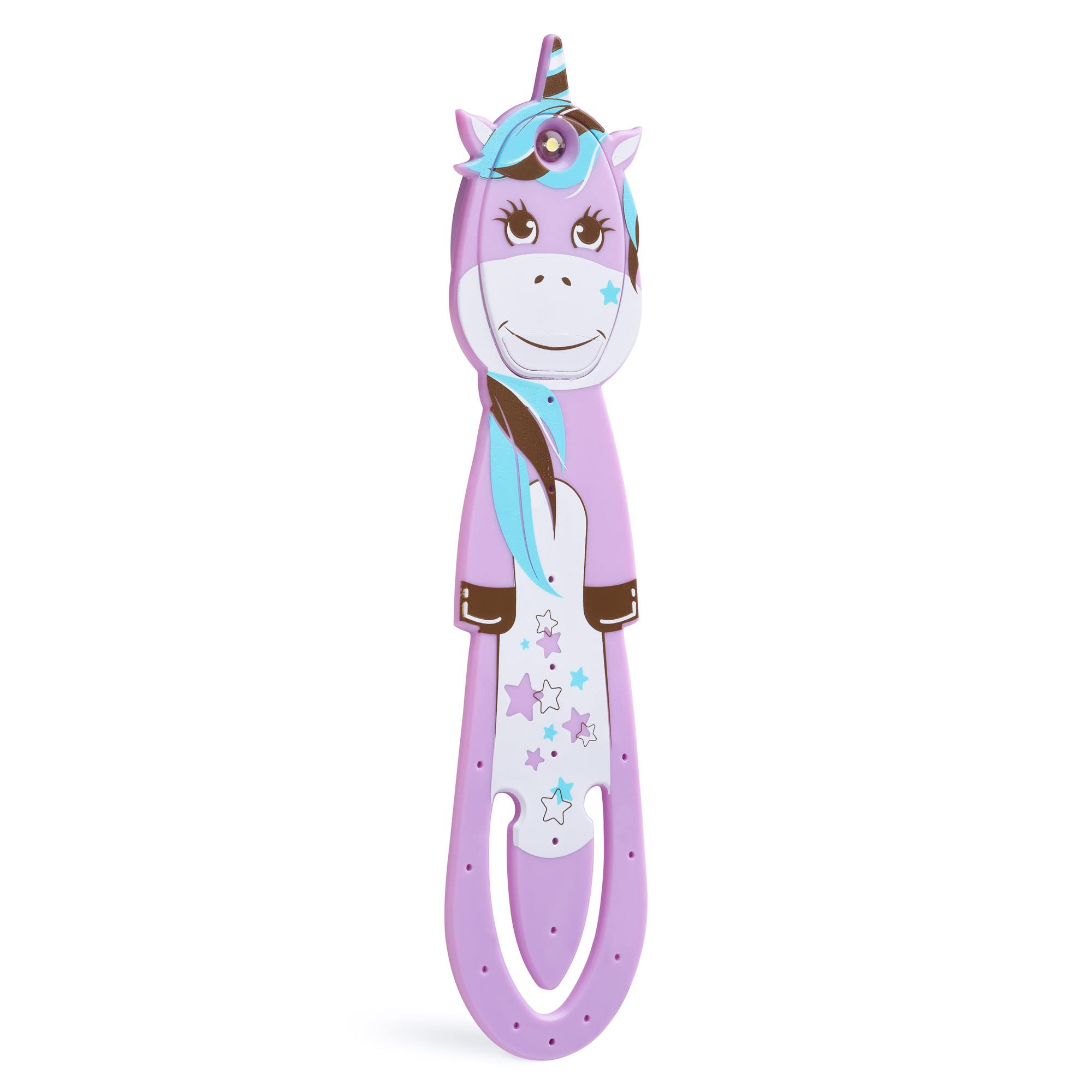 Gifts for Readers & Writers Flexilight Pal Bookmark Book Light - LED Clip-On, Unicorn Purple, Model FLPUP, Ideal for Bed Reading