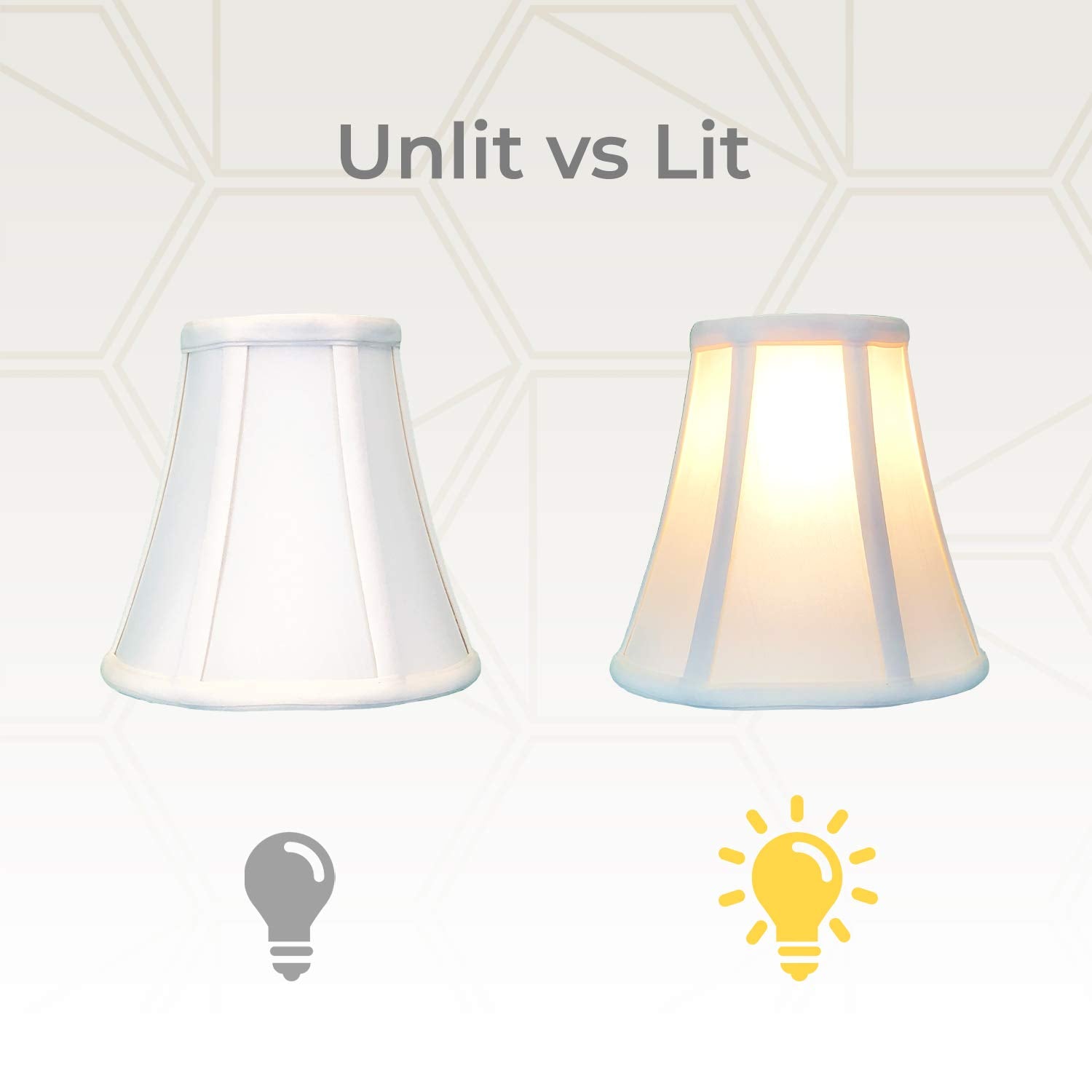 Royal Designs True Bell Lamp Shade With Round Clip, White, 3.75&quot;&quot; X 7&quot;&quot; X 6.75&quot;&quot; (Bso-704Rc-7Wh)