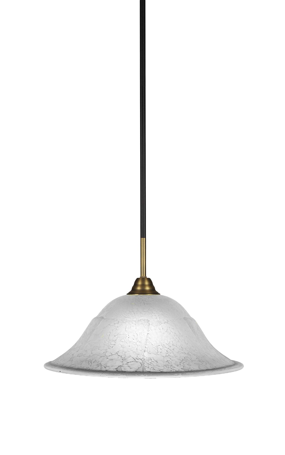 Toltec Lighting Paramount 1 Light Mini Pendant in Matte Black & Brass (3401-MBBR-53615)