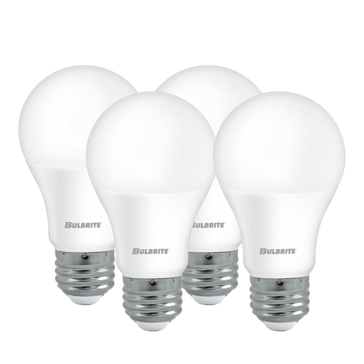 Bulbrite LED A19 Non-Dimmable Medium Screw Base (E26) Light Bulb  4000K  4 Piece