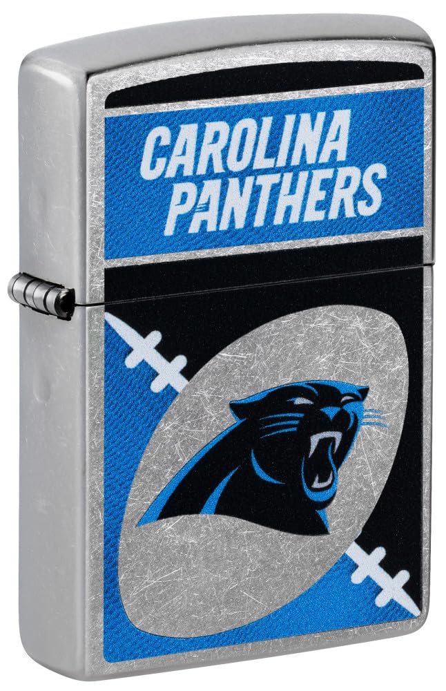 Zippo NFL Carolina Panthers Street Chrome Pocket Lighter