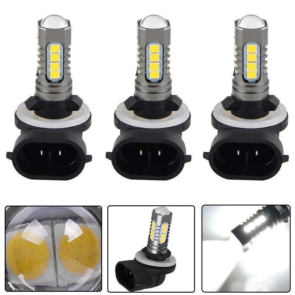 Jahyshow 3 Pack 4800Lm High Power 270W Super White 6000K Headlight Led Light Bulbs Replacement For Polaris Sportsman Ace Hawkeye