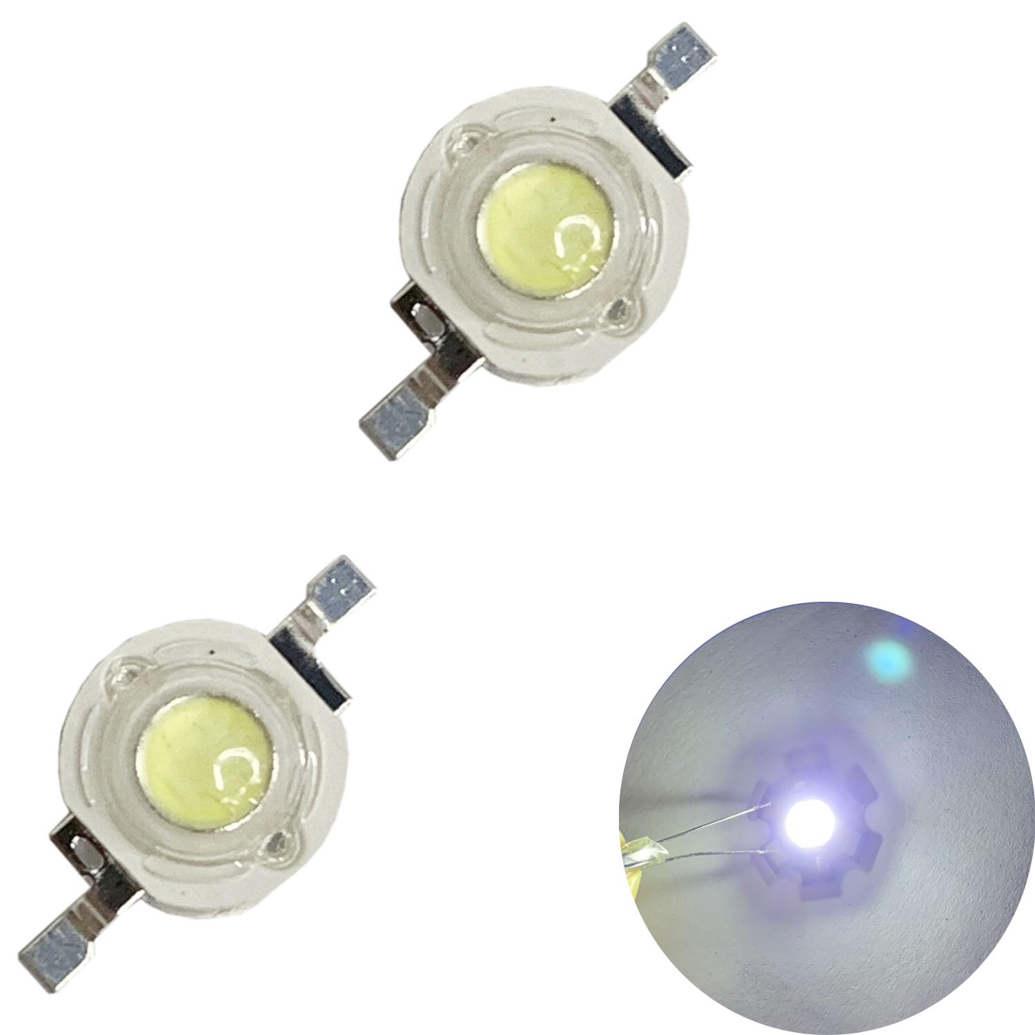 Topxcdz 50 Pcs Led Cob Lamp Chip 3W Cold White 10000K Dc 3.2-3.4V Input 600Ma-700Ma 260-280Lm Led Bulb Diode Smd For Diy Led Flo